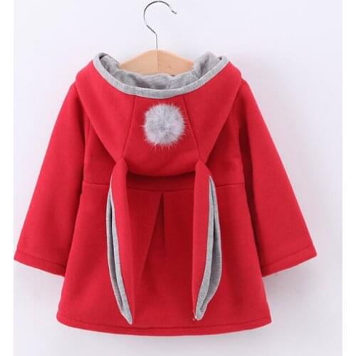 2019 Winter autumn toddler sweatshirts kids Long sleeve 3D Rabbit ear coat fashion hoodies girl clothes clothing