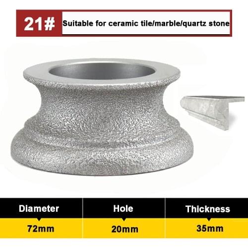 21# Segment Diamond Grinding Vacuum Brazed Wheels Profile Grinding Disc For Stone Marble Granite Ceramic