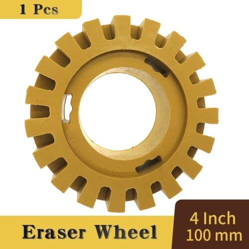 4" Rubber Eraser Wheel for Adhesive Sticker Pinstripe Decal Graphic Remover(Pack of 1)