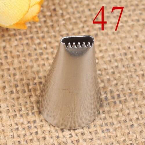 47# Single Row Flat Tooth Cream Decorating Mouth Basket for Flower Arranging Woven Mouth Stainless Steel Baking Tool