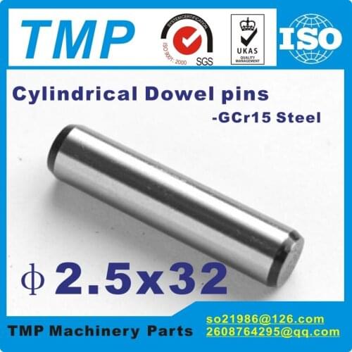 50 pieces/Lot 2.5x32mm Locating Pins/Dowel pins/Cylindrical position pins For Mechanical Uses-TLANMP Material:Steel GCr15