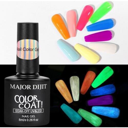 8ml Nail Polish Long Lasting Shiny Fluorescent Color Fadeless DIY Design Nail Art UV Nail Gel Polish for Manicure