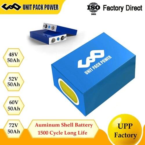 Aluminum Shell Lithium battery Pack 48V 52V 60V 72V 40AH 50Ah for 1000W 1500W 2000W 3000W Motorcycle Electric vehicle Trike