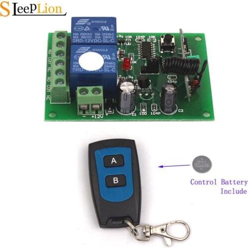 Sleeplion 12V 2CH 433MHz Remote Control Switch Digital Remote Switch 12V 2Channel Module Light Electric Garage Door 315Mhz