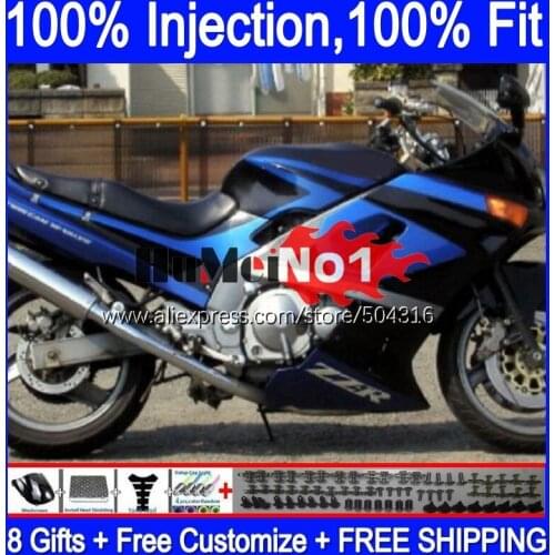 Injection For KAWASAKI ZZR400 2000 2001 2002 2003 2005 2006 2007 112MC.2 ZZR-400 ZZR 400 02 03 04 05 06 07 Fairing blue glossy