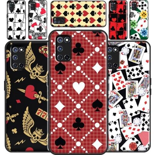 CASINO PLAYING CARDS COLLECTION Case For OPPO A15 A91 A83 A3S A5S A1K A52 A72 A5 A9 A31 A53 2020 Find X3 Pro F5 F7 Cover