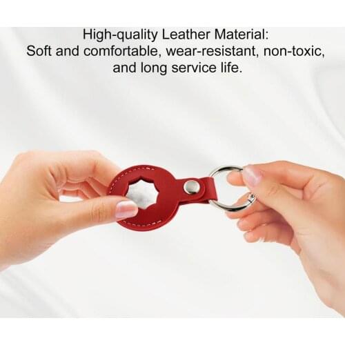 Locator Leather Case For Airtag Soft Wear-resistant Anti-lost Keychain Sleeve Cover Tracker Key Pendant Locator Storage Case