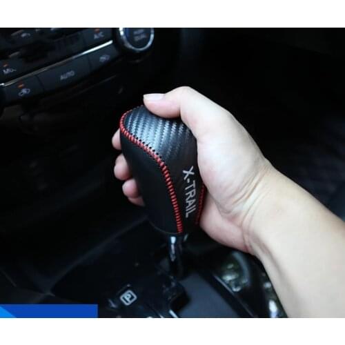 Gear cover interior gear block leather protector Interior decoration car Accessories For Nissan X-trail X trail T32 2014-2021
