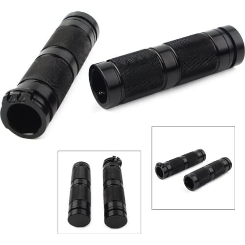 1" Motorcycle Handlebar Hand Grips 2Pcs for 1996-2017 Harley Sportster VRSC XL883 XL1200 Dyna Softail Touring Black