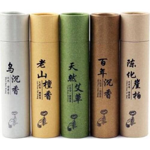 Natural Sandalwood Incense Stick Wormwood Indoor Ceremony Buddha Incense Aroma Sleep Health Incense Sticks Aromatherapy Home