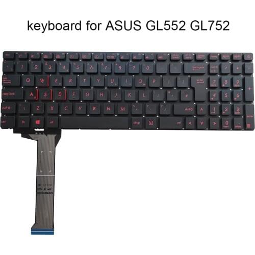 New Red UK GB Laptop Keyboard for Asus ROG G551 N551 GL551 GL551JM GL771 JM GL771JW G551JX G551J GL552 ZX50 G58 G741 G771