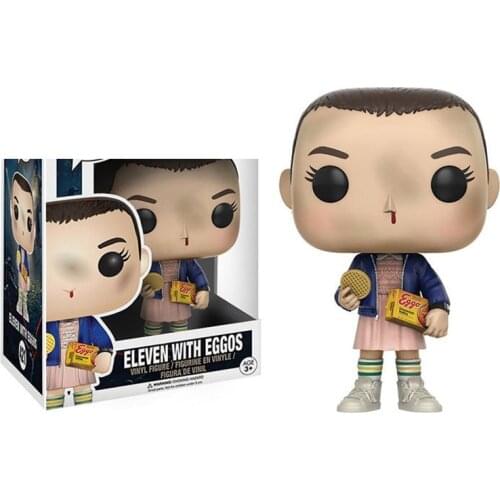 Stranger things little Eleven with eggos 421# PVC Action Figure Boy toys for chlidren birthday Christmas Gift