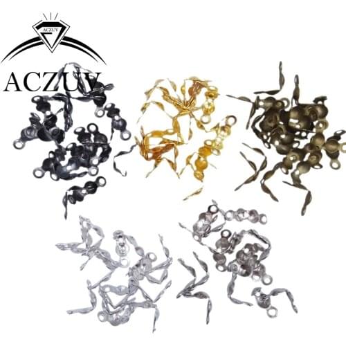 Wholesale Lot 10000piece Antique Bronze/Gold/Black/Rhodium Plated/Silver Ball Bead Chain Ends End Caps Crimp Beads