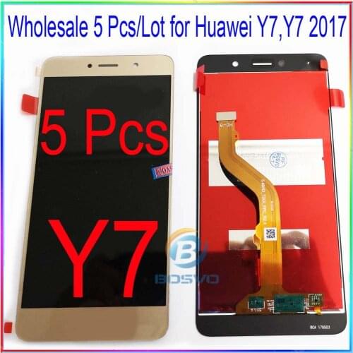 Wholesale 5 Pcs/Lot for Huawei Y7 2017 LCD screen display Y7 Prime and Y7 Prime 2017 with touch with frame assembly