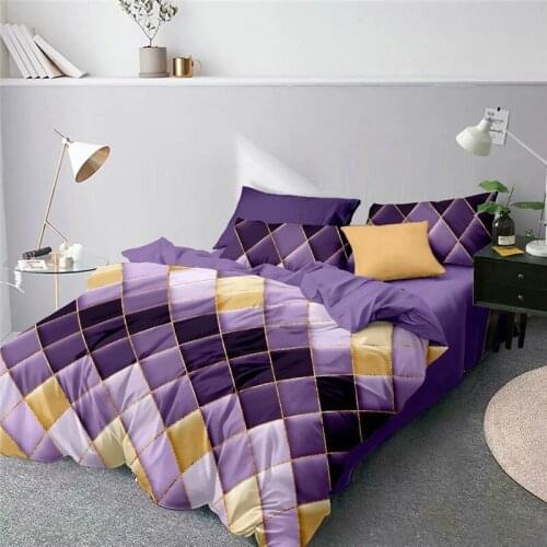 Duvet Cover Set Nordic Minimalist Luxury Style Geometric Pattern Gilded Bedding Duvet Cover Super Double Plus Size With Pillowc