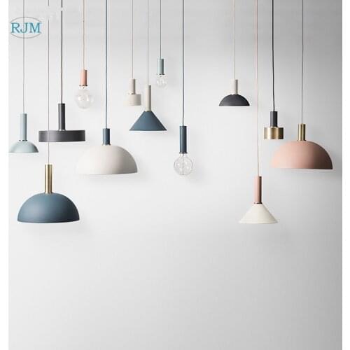 Nordic Loft Chandelier Danish Style Restaurant Bar Simple Chandelier Single Head Bedside Bedroom Small Lamps