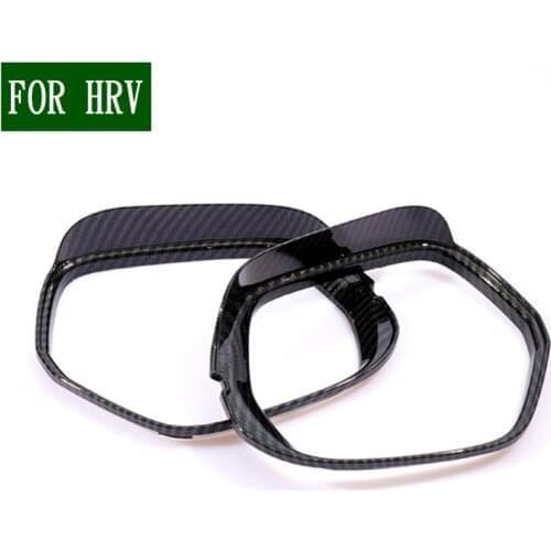 FIT FOR 2014-2018 Binzhi HRV modification Rearview mirror rain gear decoration Carbon fiber mirror mirror decoration bright st