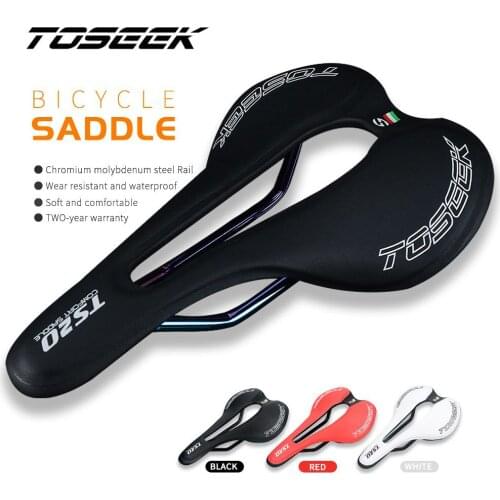 TOSEEK TS20 Ultralight Selle Saddle Bicycle vtt racing seat Wave Road Bike Saddle for men sans cycling Seat MTB Bicycle Saddle