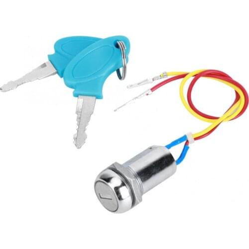 Electric Scooter Power Source Lock All Metal Electric Door Locking Ignition Key Switch Lock Electric Scooter Accessory