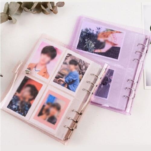 10pcs Album Pages Apply to 3/5Inch Card Holder Album Photo Holder Picture Case Storage Portable Name Card PVC Photo Album 2021
