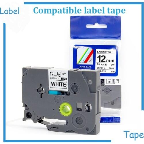 2pcs TZe 231 compatible Brother P-touch 12mm Label Tape TZ-231 TZe-231