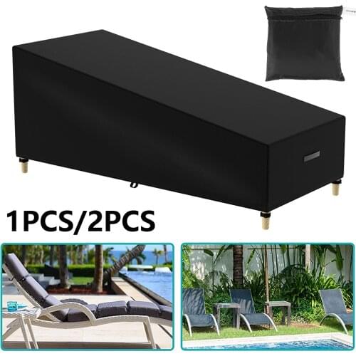 2021 Foldable Garden Sun Lounge Cover Sunbed Cover Chair Recliner Protective Cover for Outdoor Courtyard Garden Patio