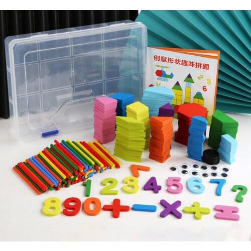 220 PCS Puzzle Educational Toys for Children Creative Games Jigsaw Puzzle Learning Kids Developing Wooden Geometric Shape Toys