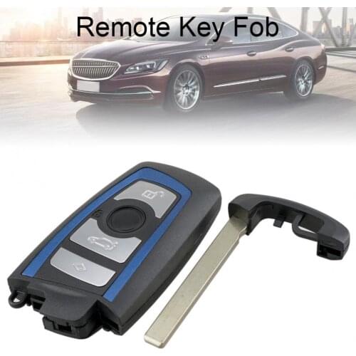 4 Buttons Smart Car Key Shell Cover Remote Keyless Case with Uncut Blank Blade for BMW F CAS4 5 Series 7 Series