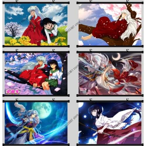 5D Diamond Painting Anime Cross Stitch Kits Inuyasha Killing Pill Kagome Kikyo Diamond Embroidery Full Drill Mosaic Room Decor