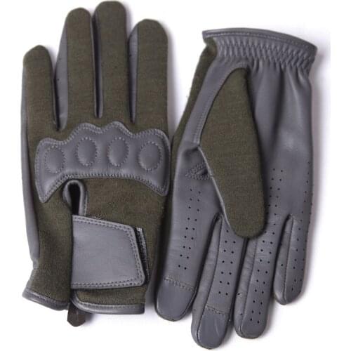 Free-shipping genuine sheepskin palm protecting Pilot flame retardant cloth leather breathable screen touching gloves