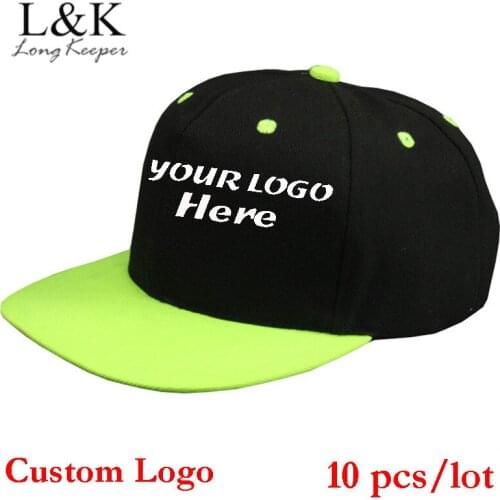 Long Keeper Hot Sale Snapback Caps Men Women Custom LOGO Blank Hip Hop Hats Baseball Caps With Wholesale Price 10pcs/lot
