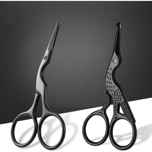 Safe Nose Hair Remover Scissor Trimmer Steel Mini Portable Beard Scissors Safety Curved Scissors Eyebrow Rounded I6T2