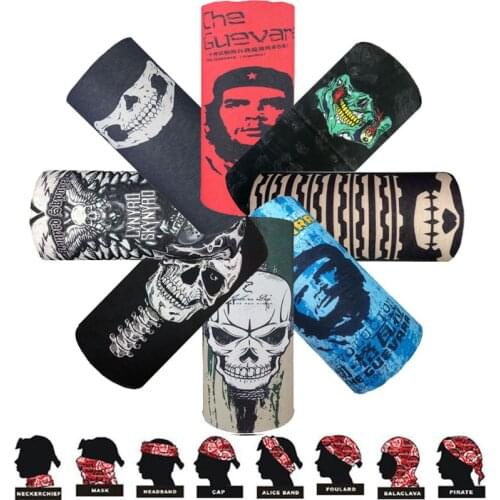 Skull Series Bandanas Sport Bicycle Motorcycle Variety Turban Magic Headband Veil Multi Head Scarf Scarves Face Mask Wrap