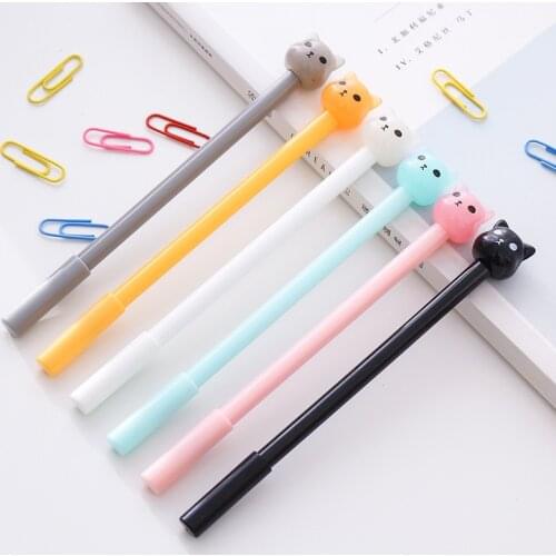 DL Korean creative lovable jelly brown bear neutral pen Candy color pen fine 0.38mm office supplies and student supplies
