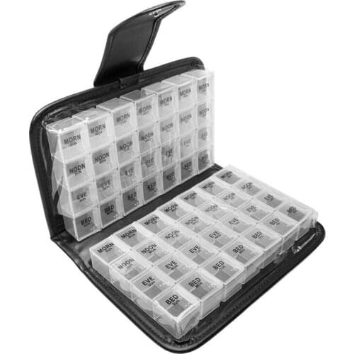 14 Day Pill Box Travel Organizer Dose Medicine Tablet Storage Container Box Daily Pill Organizer Vitamin Organizer