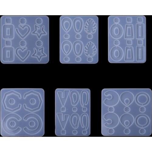 Crystal Resin Mold Geometric Irregular Earring Necklace Mould Pendant Making Tool DIY Craft