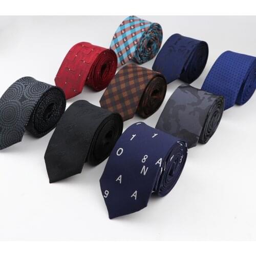 Mens Business Tie 6-7cm Width Dog Letter Designer Jacquard Wedding Necktie Narrow Classic Ties 1200 Needles Polyester Neckwear