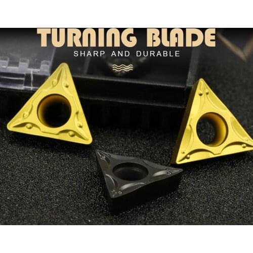 GULING 10PCS CNC lathe cutter outer circle TCMT110204 / 08 inner hole turning blade hard alloy triangular cutter head