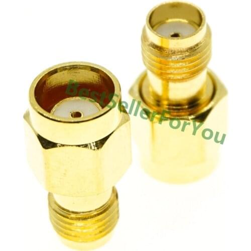 SMA female to Quick RP SMA male RPSMA Plug Push-On lot RF Coaxial Adapter Coupler