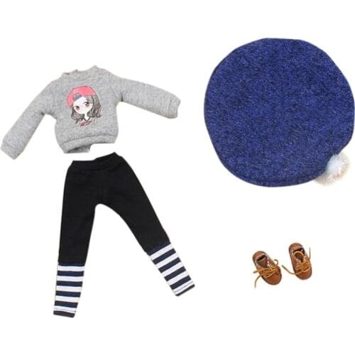 ICY DBS Blyth doll toy outfit icy licca fashion suit clothes with hat and shoes, only suit no doll