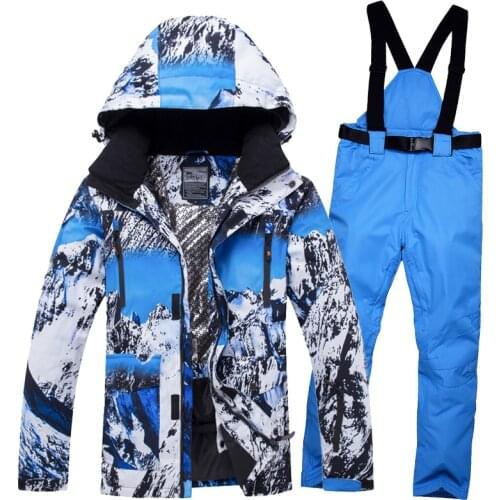 Ski Suit for Men Women Winter Warm Waterproof Outdoor Sports Snow Jackets and Pants Hot Ski Equipment Snowboard Jacket Trousers