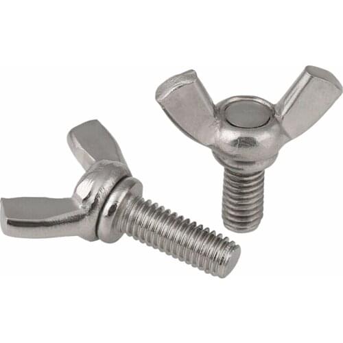 M4 M5 M6 M8 DIN316 Butterfly Wing Screws 316 Stainless Steel Wing Bolts Thumb Screw Claw Hand Tighten Screws Bolts Length 8-30mm
