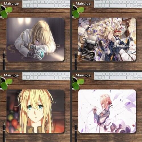 Mairuige Violet Evergarden Japanese Anime Girls Cartoon Diy Mousepad Gaming Mousemat Rubber Anti-skid Wear Mouse Pad Table Mat