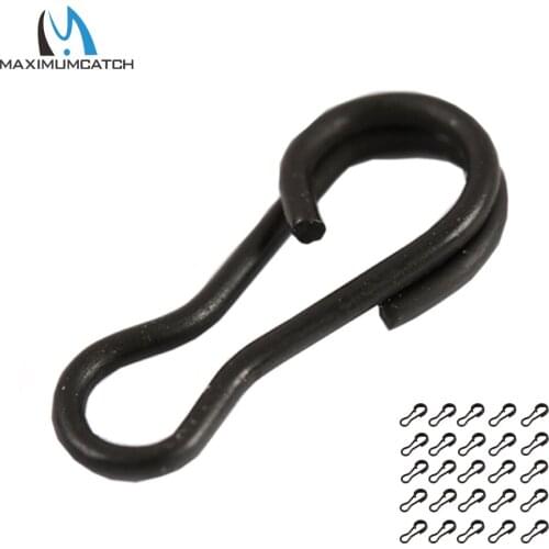 Maximumcatch 25pc Carp Speed Link Matt Black Carp Fishing Tackle Multi-clips Snap Lure Connector Fishing Accessories Snap