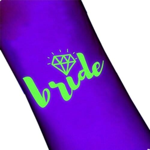 55Pcs Hen Night Party Luminous Tattoo Stickers Wedding Decorations Bride Tribe Team Bride To Be Bachelorette Party Stickers