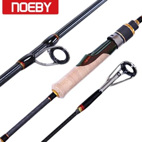 Noeby Carbon Spinning Fishing Rod 2 Section 2.44m M Power FUJI A Guide Ring FUJI Reel Seat Vara De Pesca Olta Lure Rods