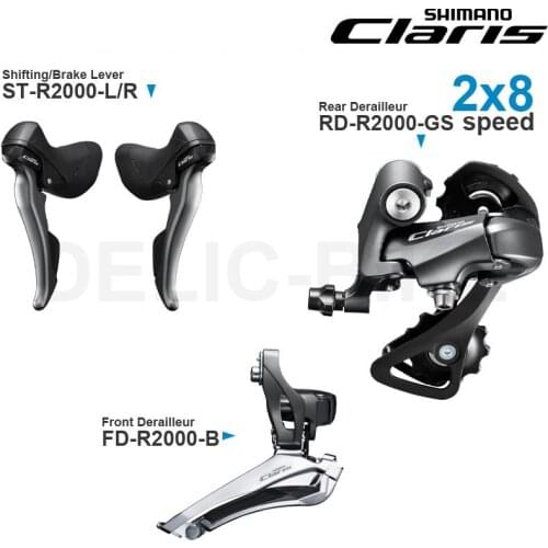 Original SHIMANO CLARIS R2000 8v Groupset Shifter and Rear/Front Derailleur 2x8 Speed for road bicycle