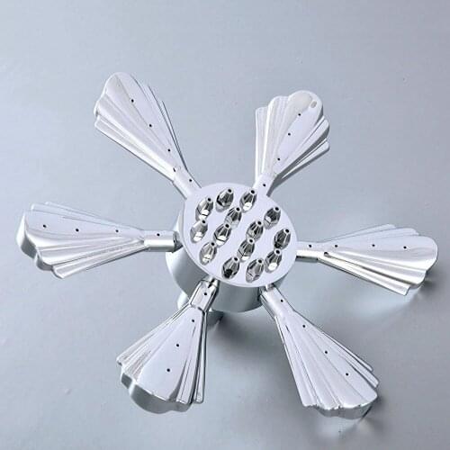 Polished Silver Chrome Brass Bathroom Rainfall Top Spray Rain Shower Head Accessories(Standard G1/2".)dsh235