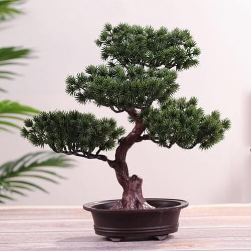 Potted Plant Simple Decorative Bonsai Simulation Gift Ornament Home Accessories Festival Office Pine Tree DIY Lifelike