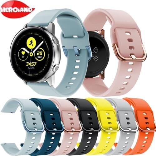 Silicone Watchbands Strap for Samsung Galaxy Watch Active 42mm Gear Sport S2 Bracelet Band for Samsung Galaxy Active 2 40mm 44mm